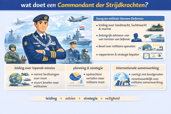 Alles over het beroep Commandant der Strijdkrachten Wat doet een Commandant der Strijdkrachten